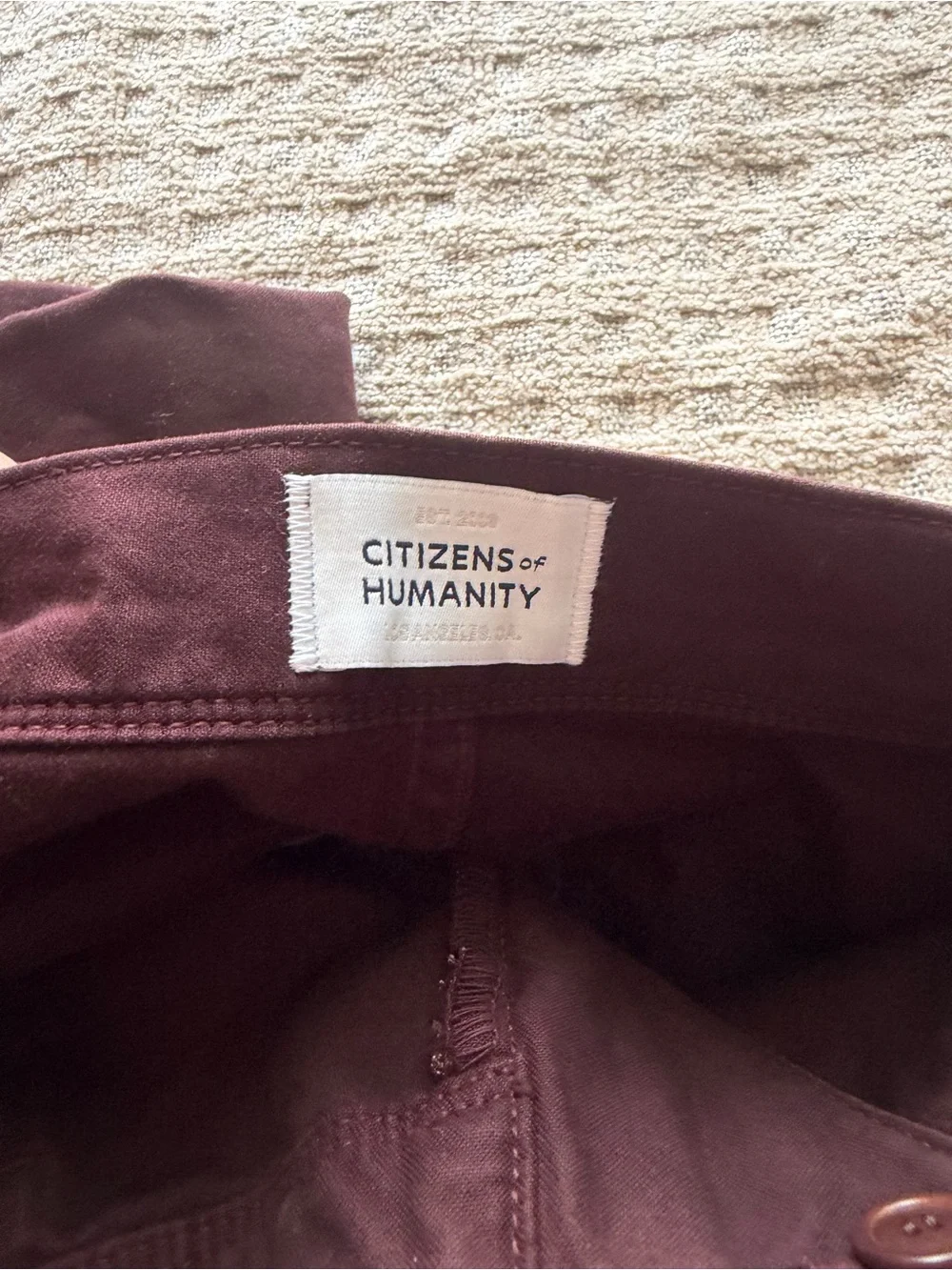Citizens of humanity nwot low rise Winslow trouser